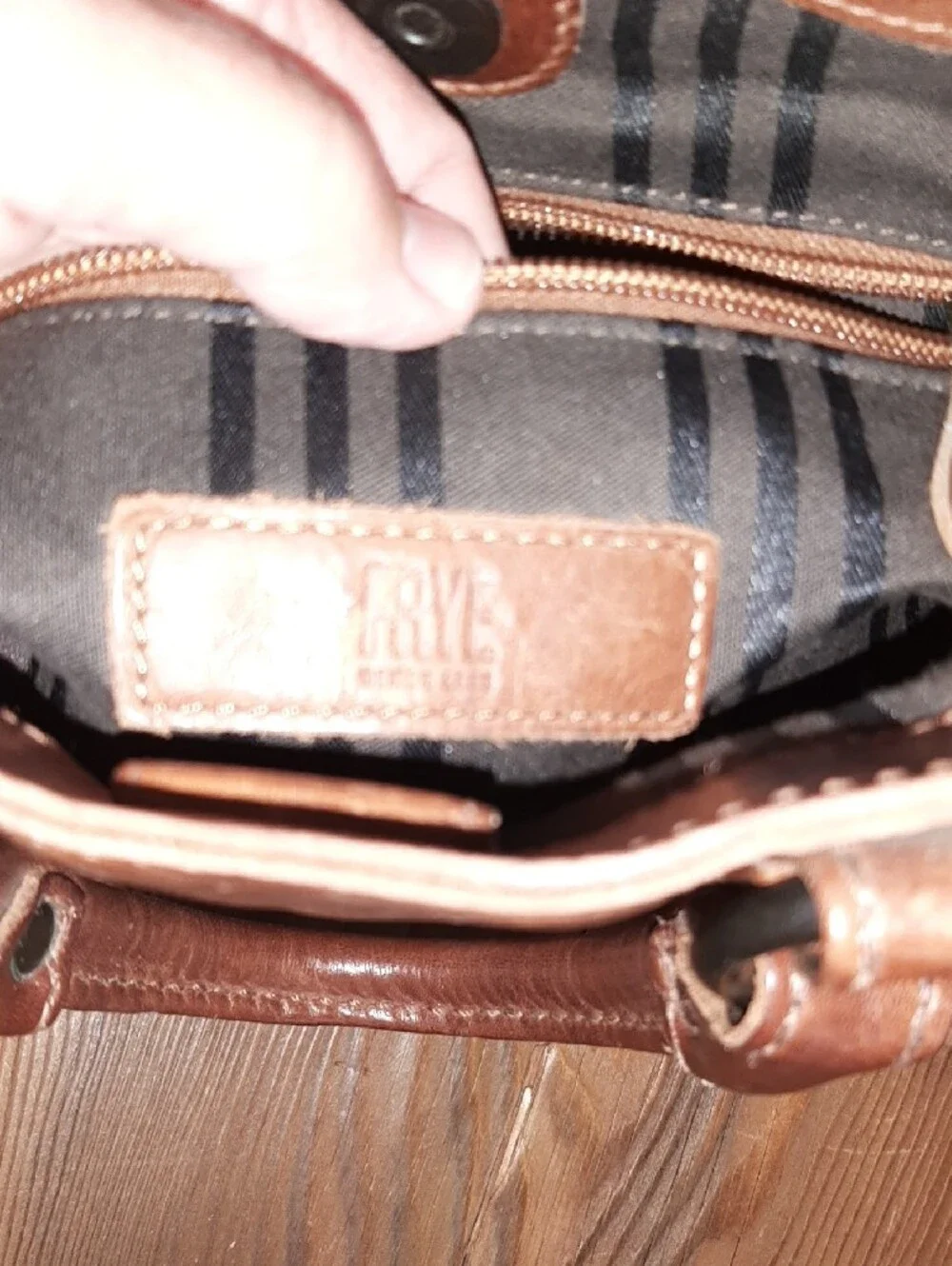LIKE NEW! ❤️EUC!!👍FRYE Melissa Mini Leather Satchel Handbag Cognac/Brown